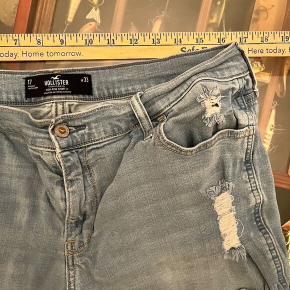 Hollister Size 17 Jean Shorts 31 Waist - Picture 6 of 8
